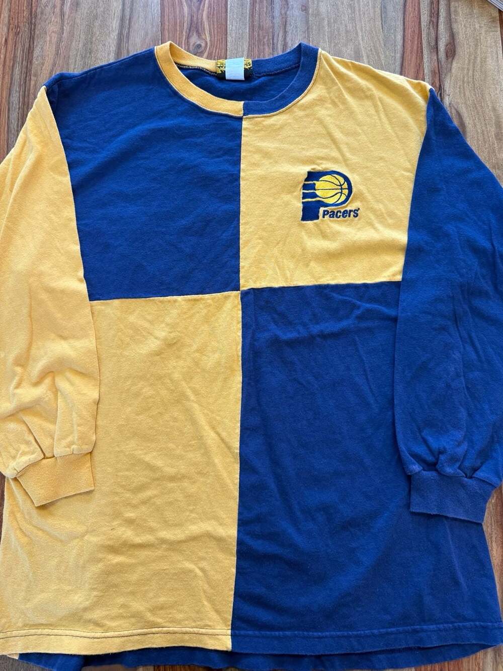 Vintage Hummer Sportswear Indiana Pacers Long Sleeve Shirt Large